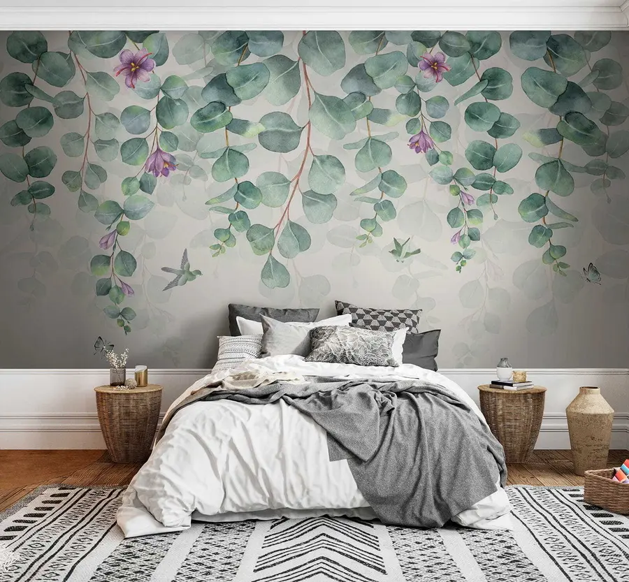 wall murals Висеће гране са цвећем u36206