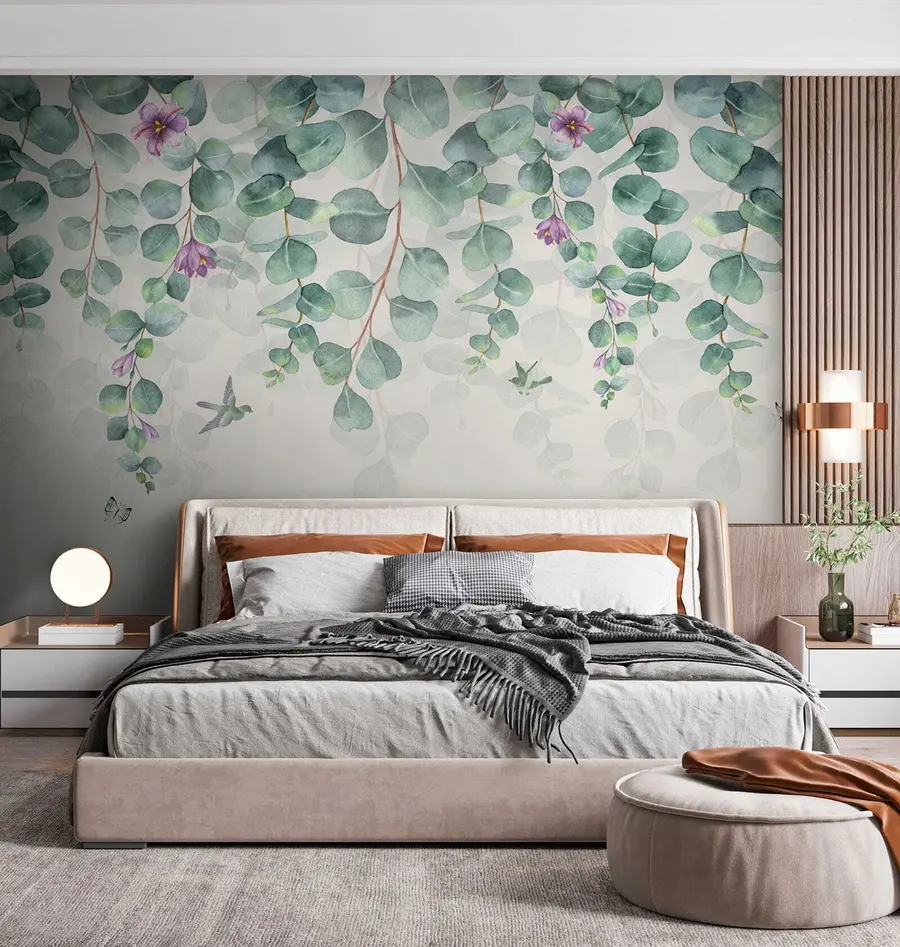 wall murals Висеће гране са цвећем u36206