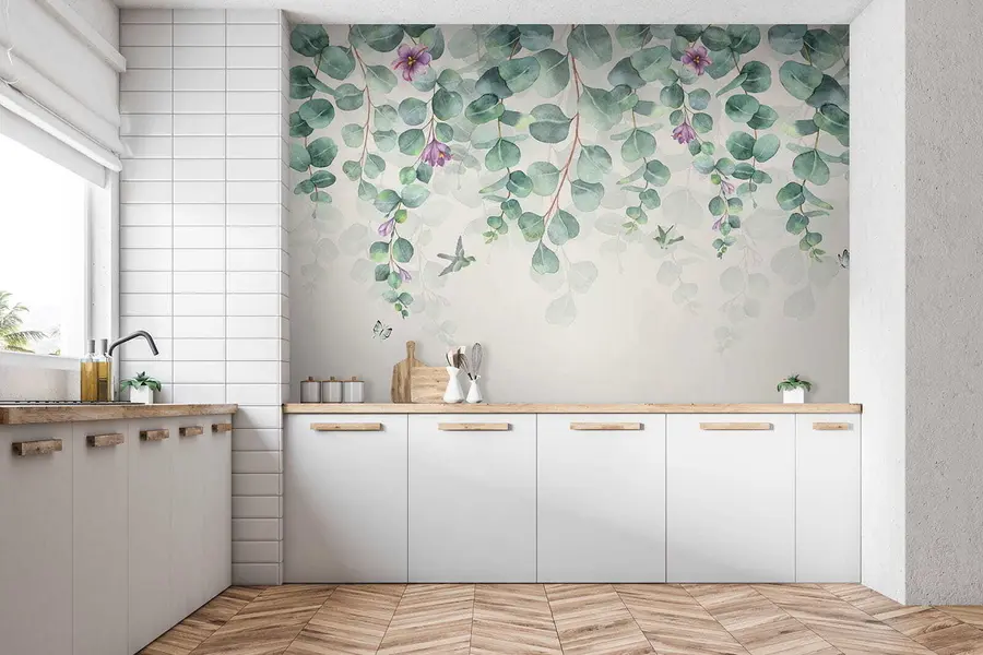 wall murals Висеће гране са цвећем u36206