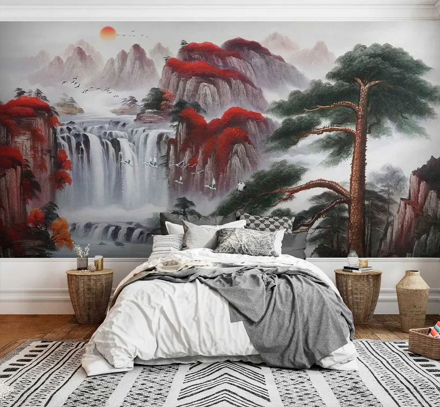wall murals Водопад у јапанском стилу u36222