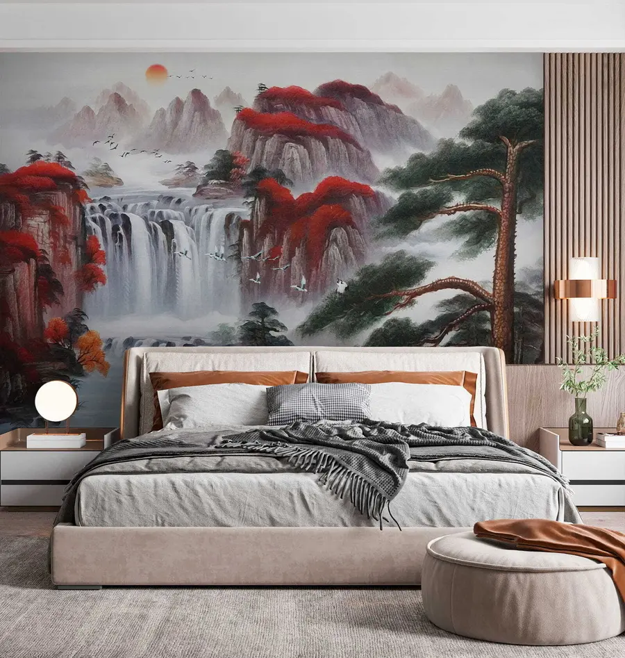 wall murals Водопад у јапанском стилу u36222