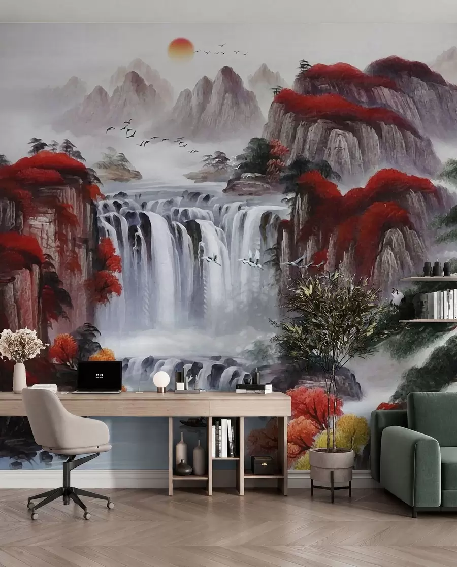 wall murals Водопад у јапанском стилу u36222