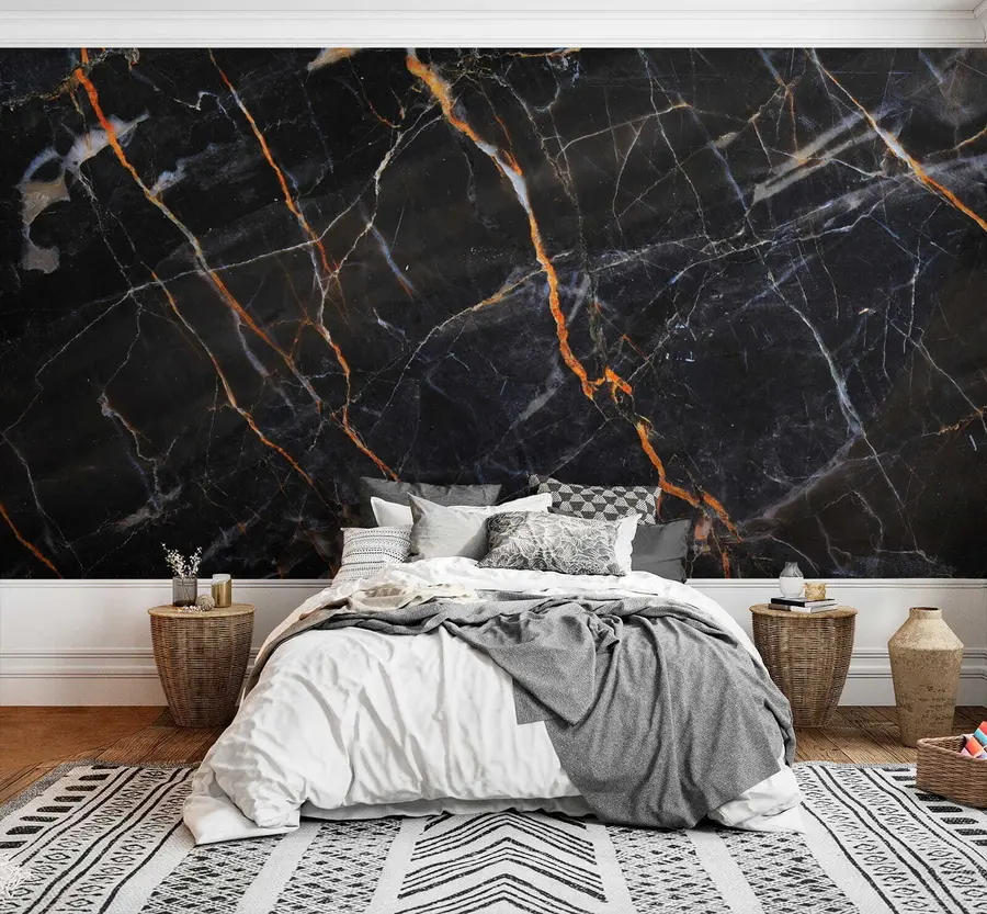 wall murals Црни класични мермер u37463