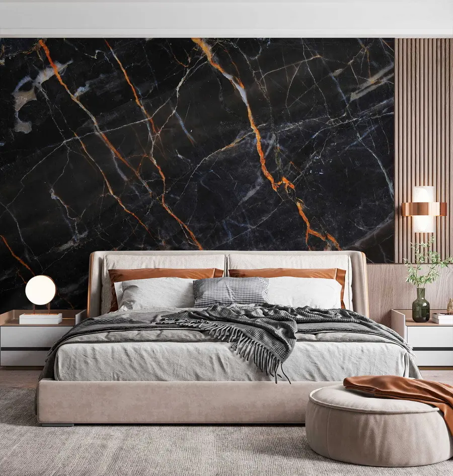 wall murals Црни класични мермер u37463