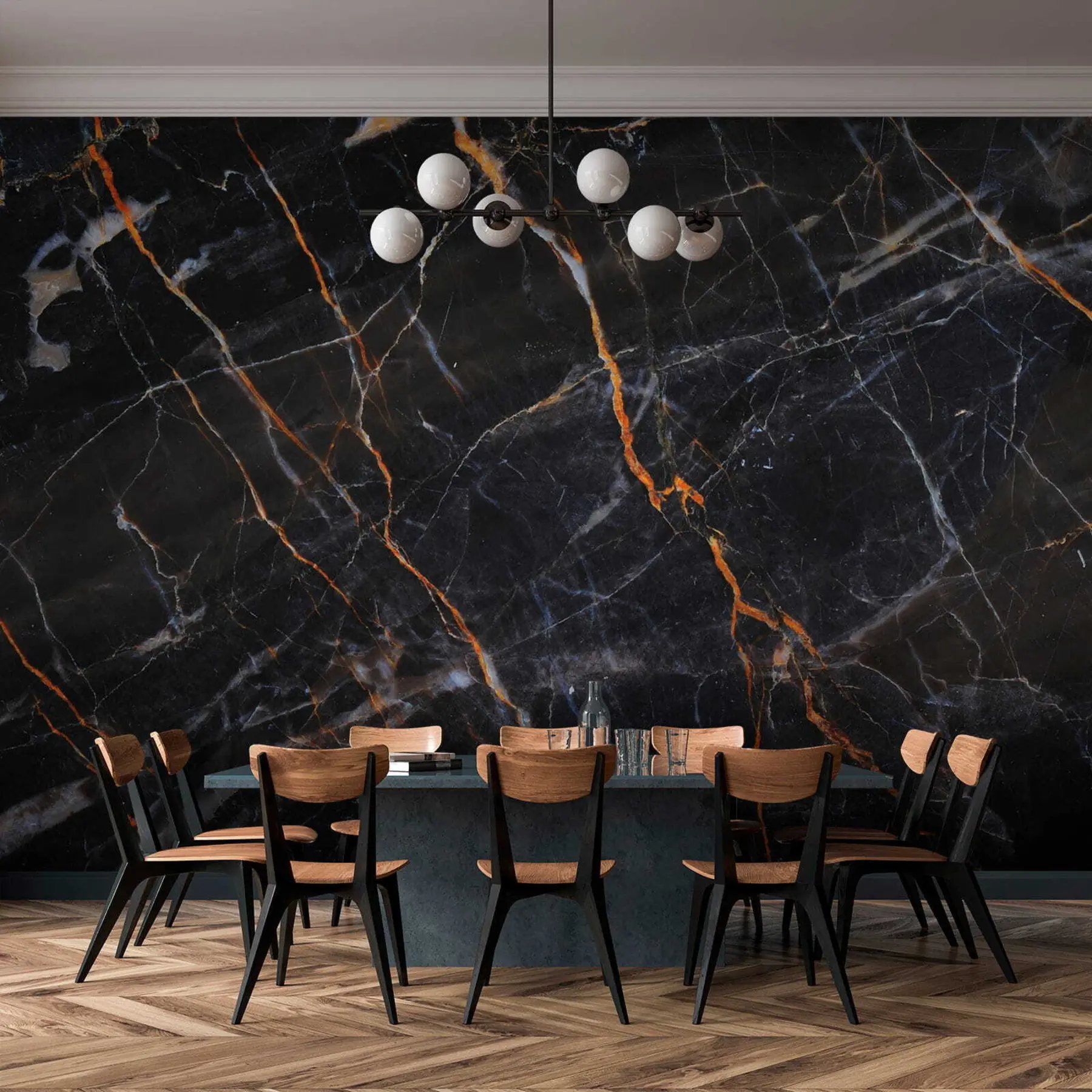 wall murals Црни класични мермер u37463