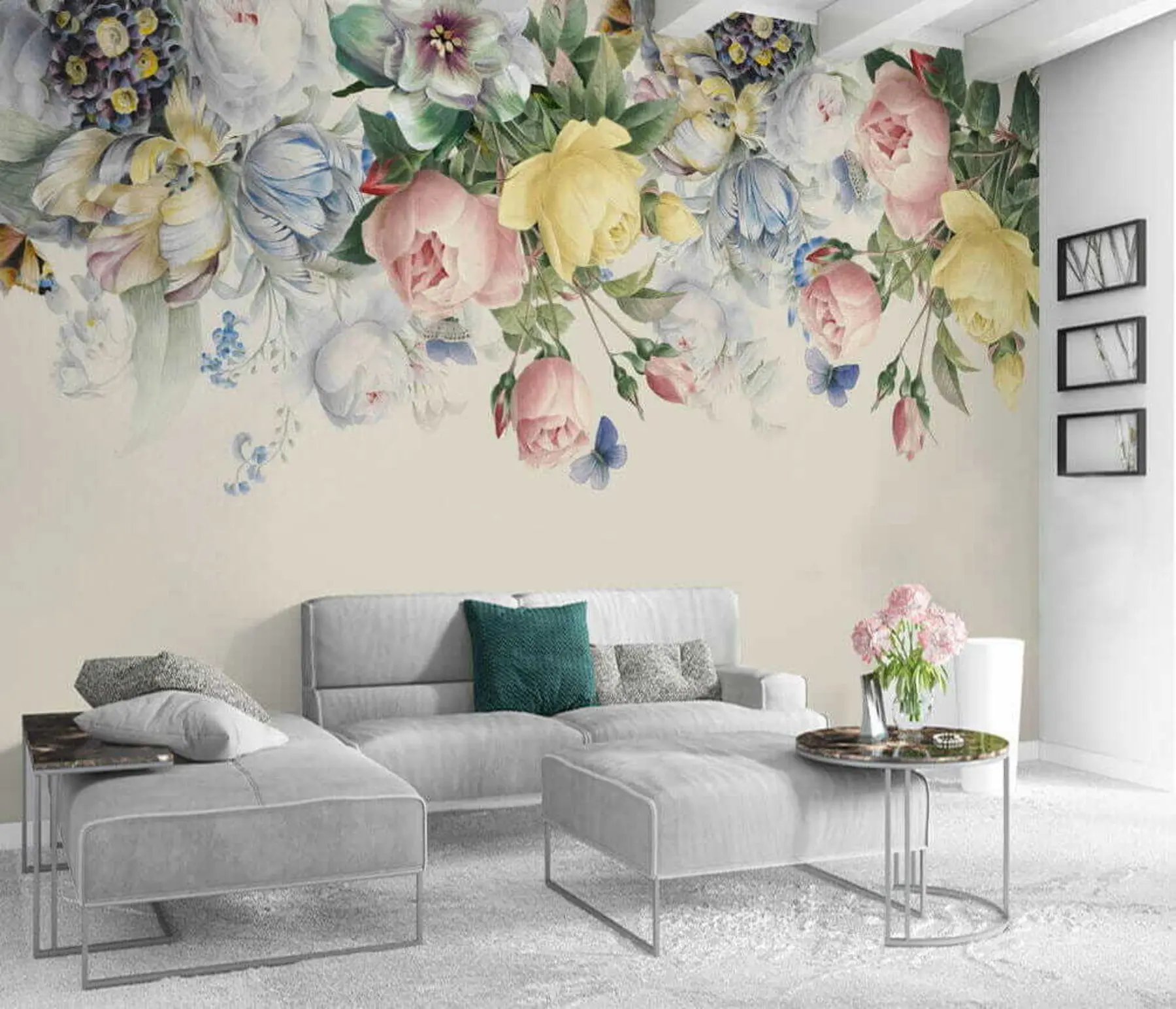 wall murals Деликатни цветни букет u39845