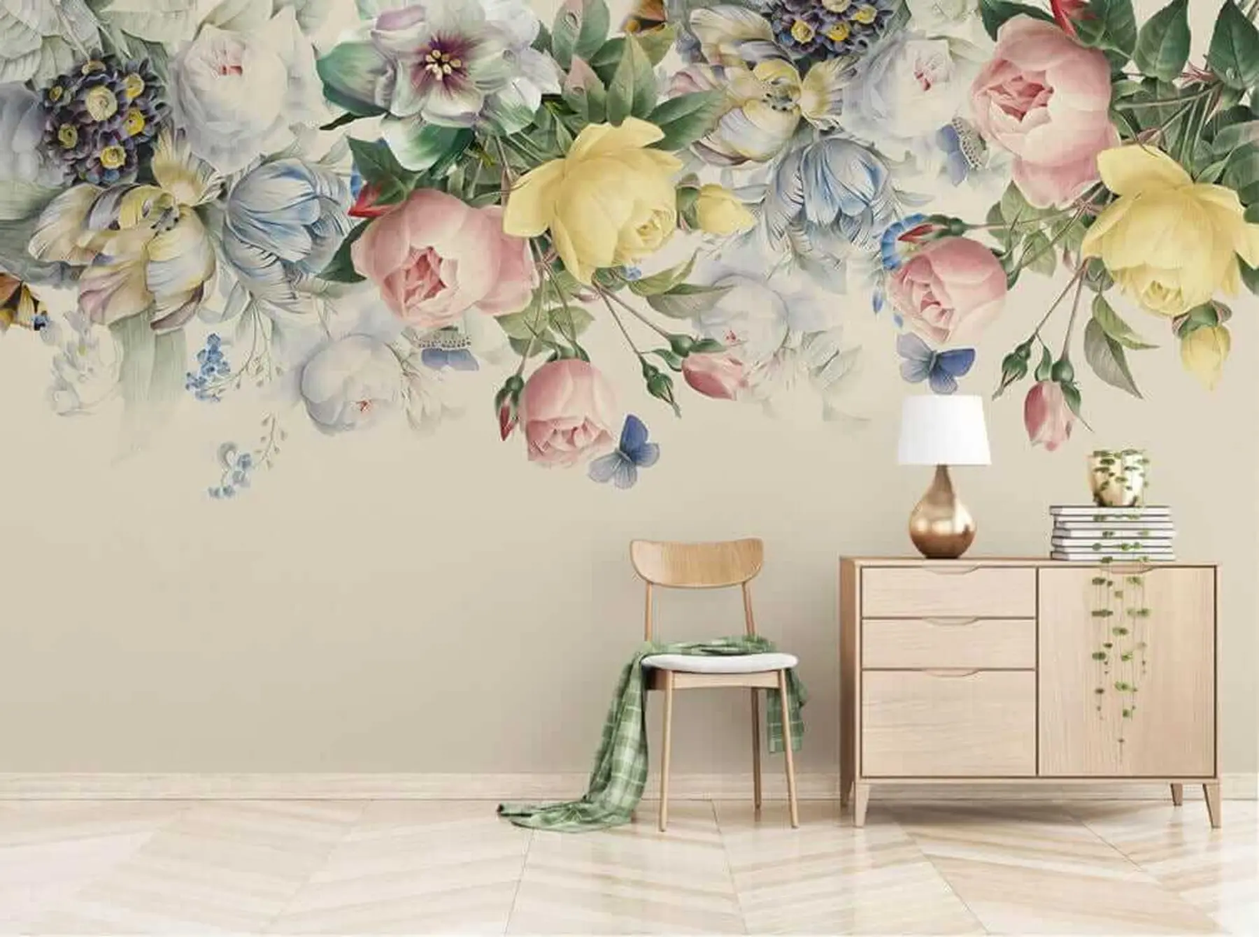wall murals Деликатни цветни букет u39845