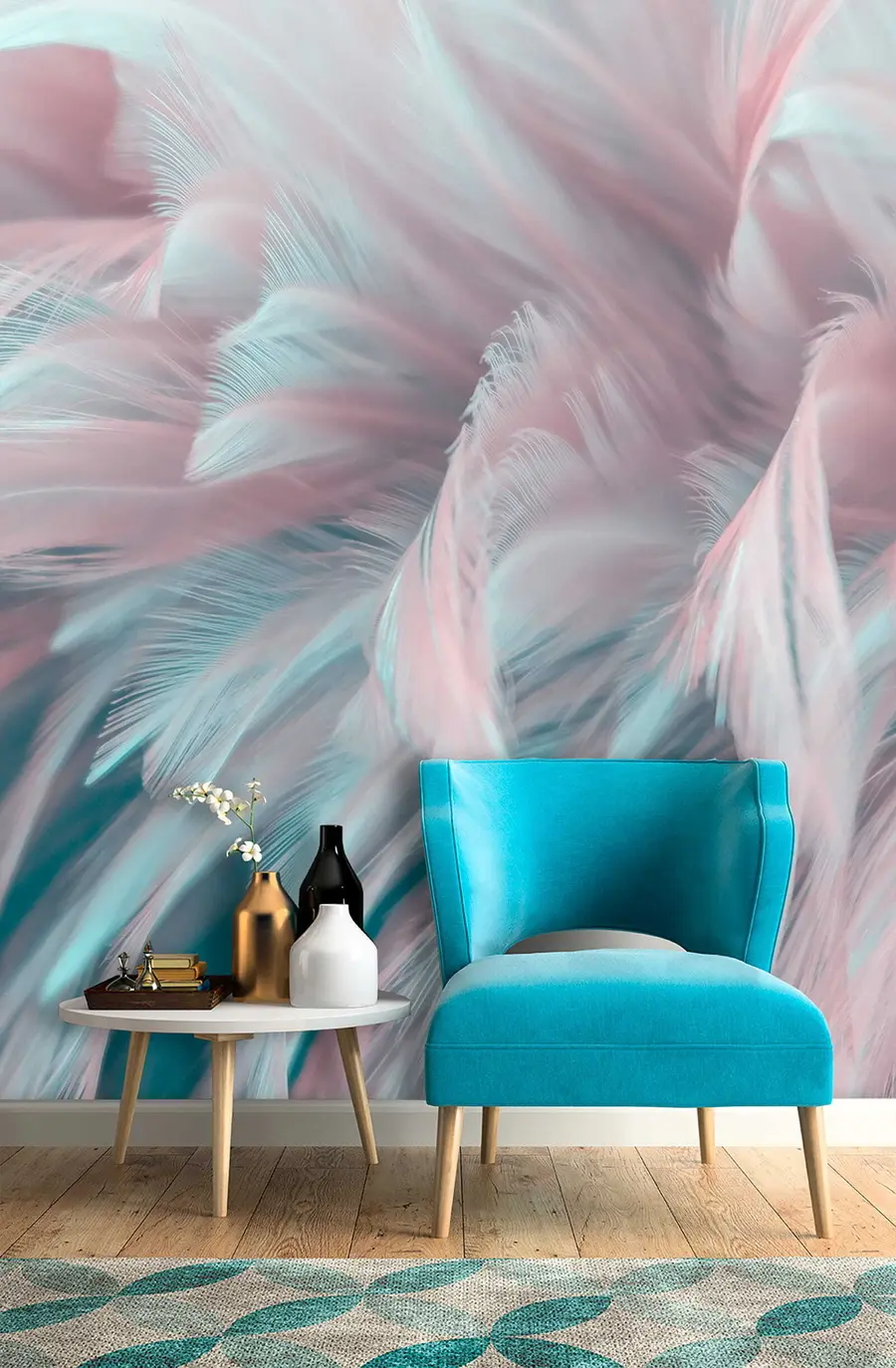 wall murals Биљка, азура и латица u45689