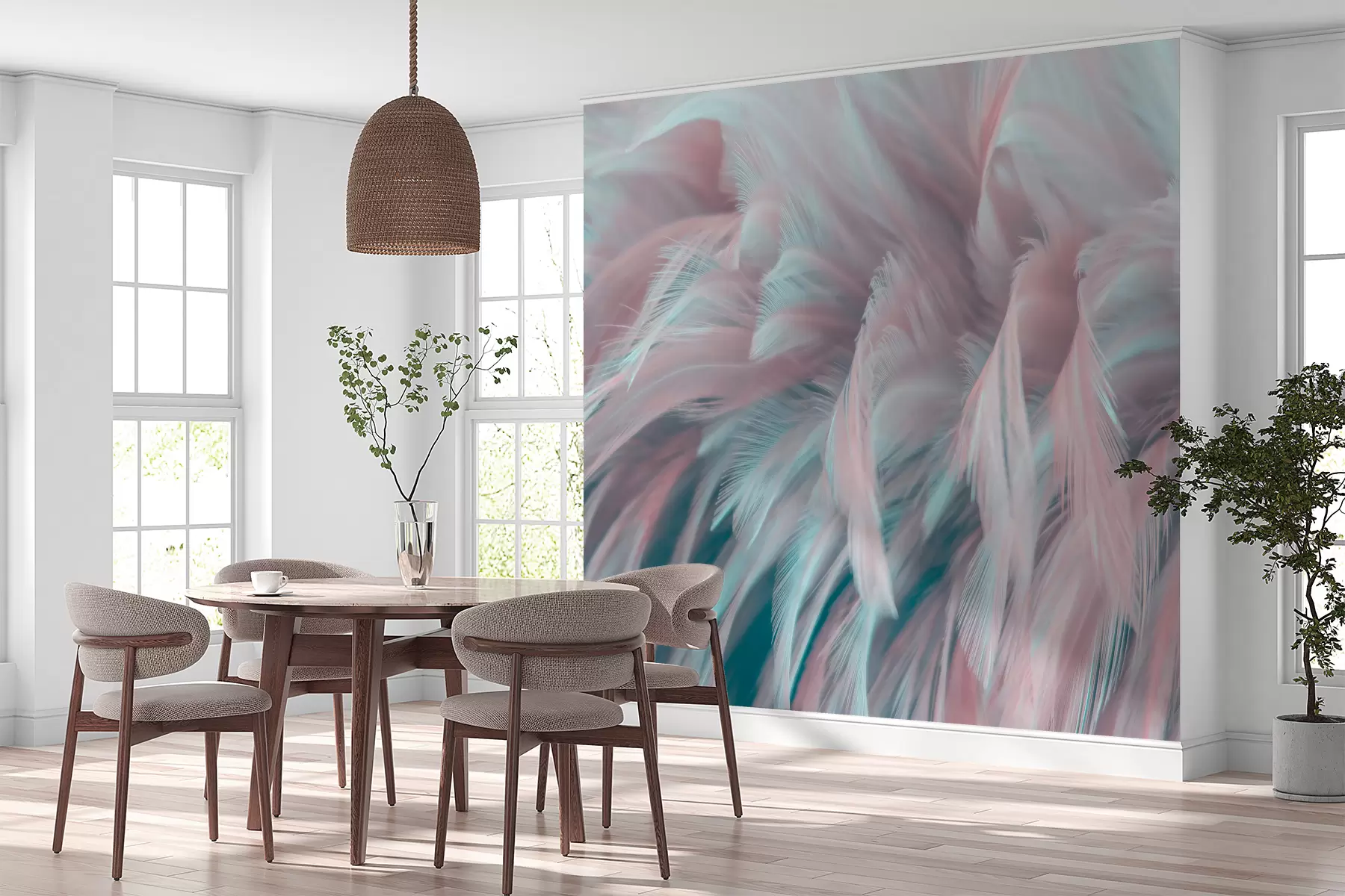 wall murals Биљка, азура и латица u45689