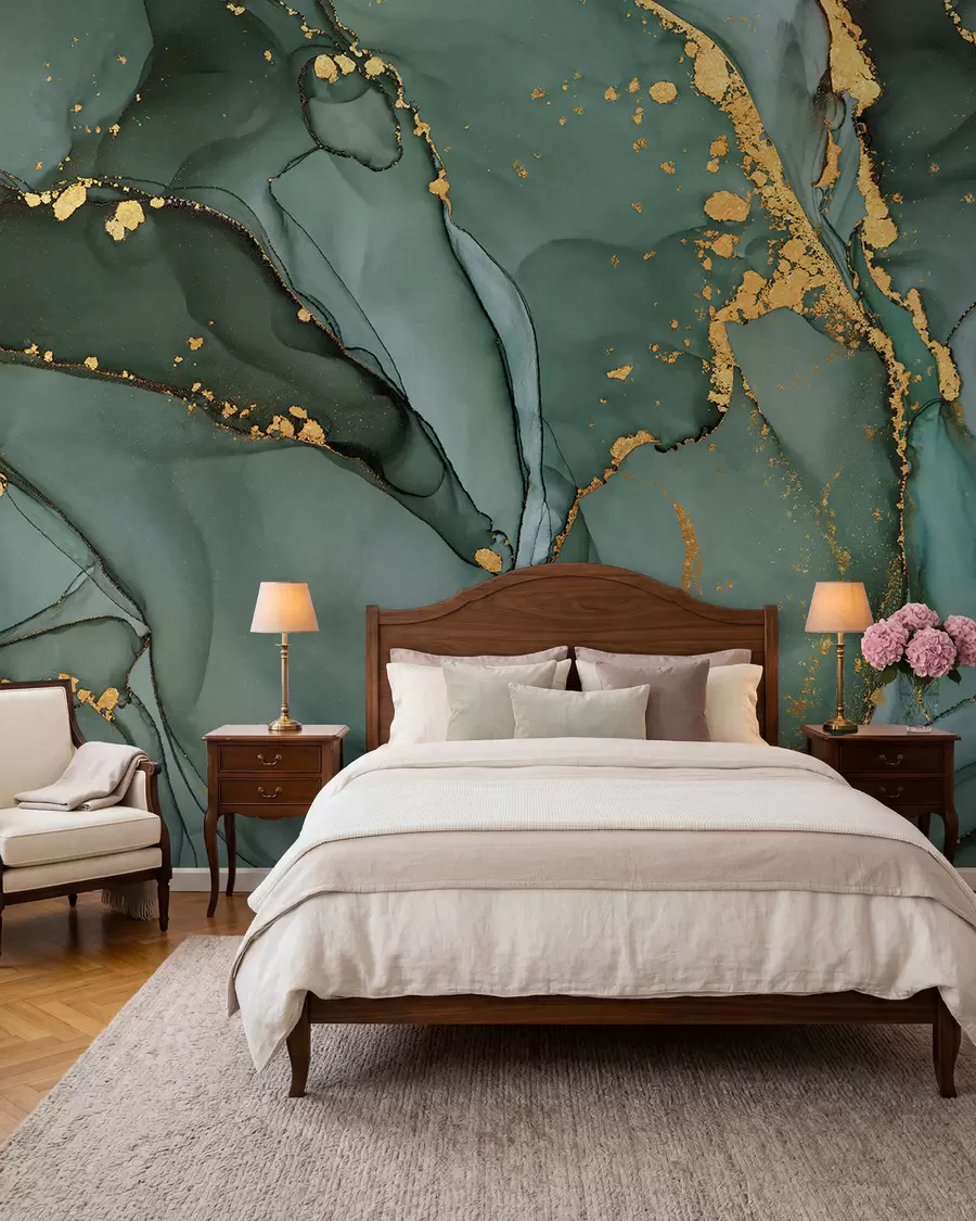 wall murals Зелени мермер u50235