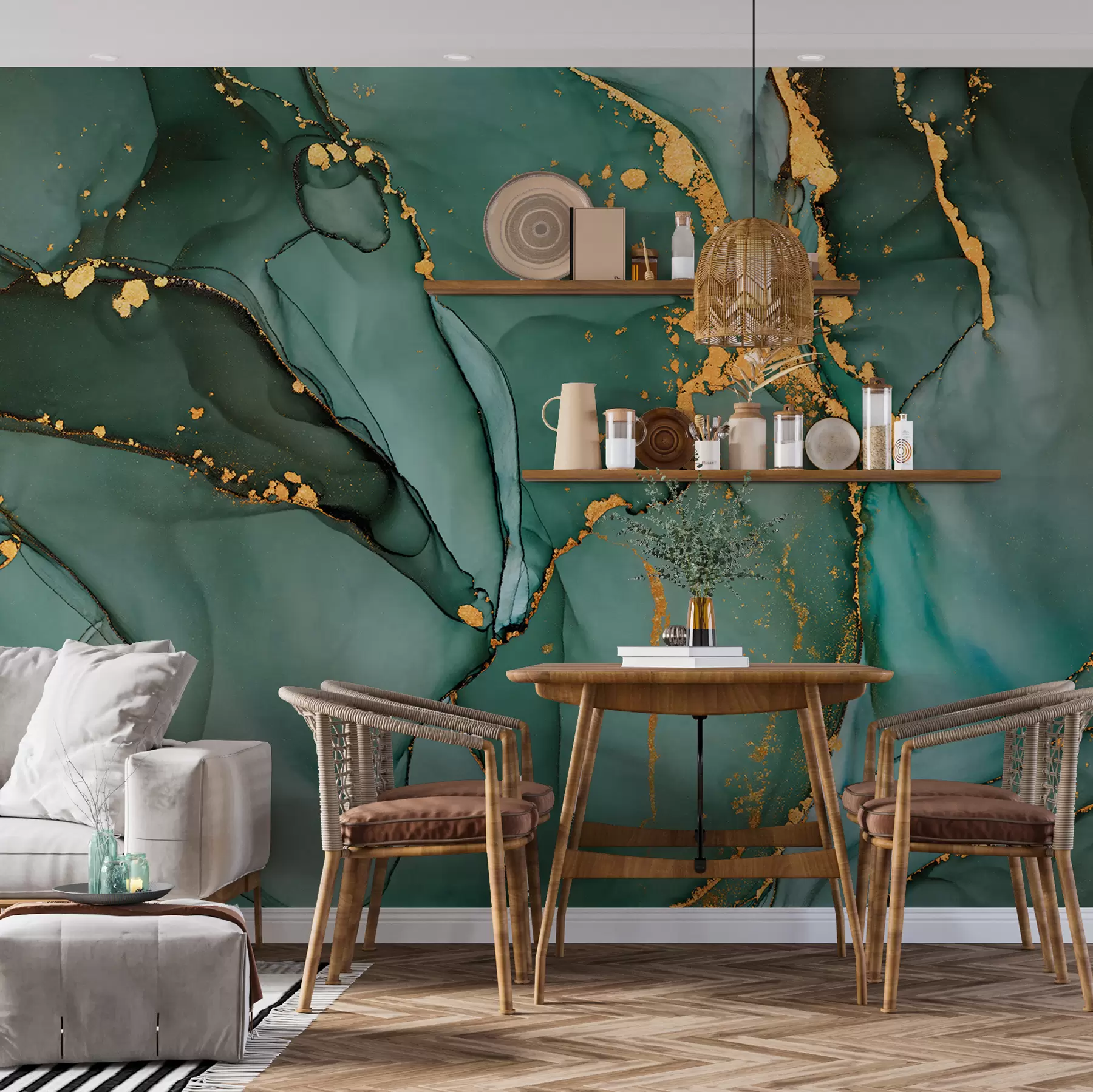 wall murals Зелени мермер u50235