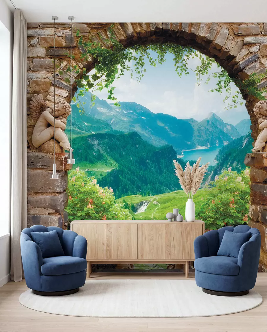wall murals Лук са погледом на планине u52506