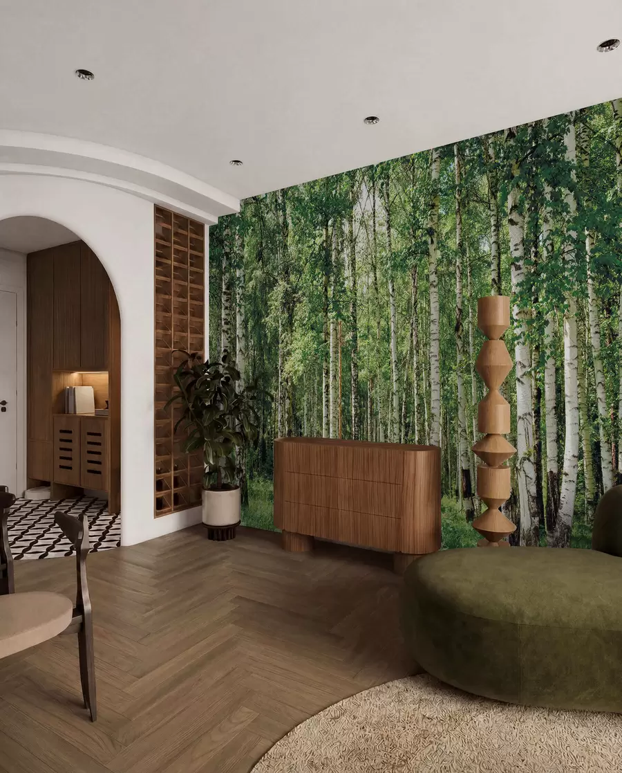 wall murals Брезова шума u52530