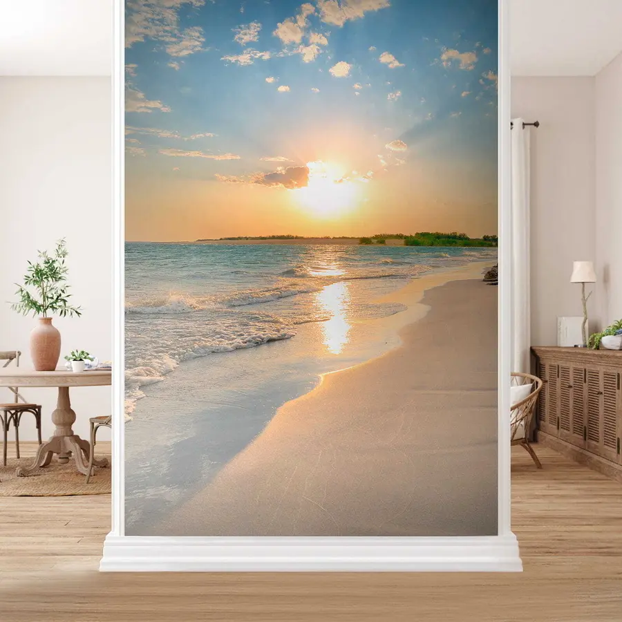 wall murals Залазак сунца на морској обали u53408
