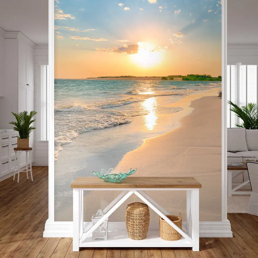 wall murals Залазак сунца на морској обали u53408