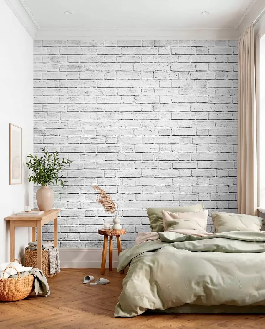 wall murals Бели зид од опеке u54004