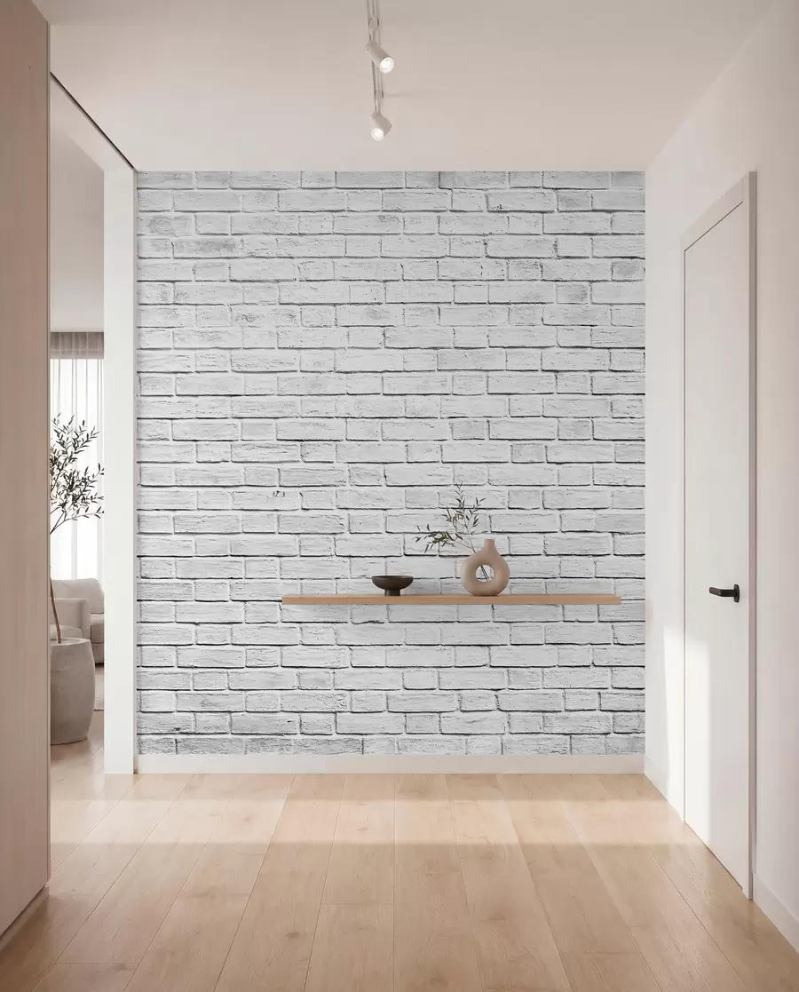 wall murals Бели зид од опеке u54004
