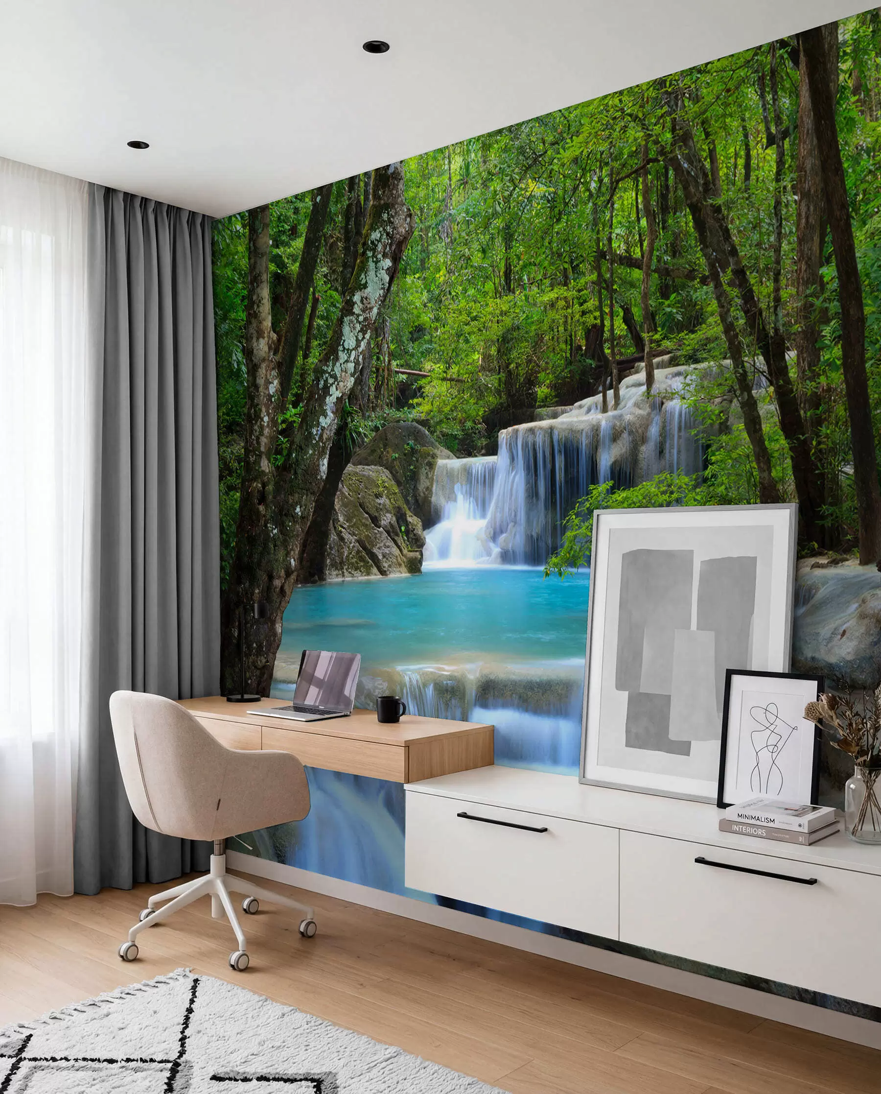wall murals Водопад брзака у шуми u54260