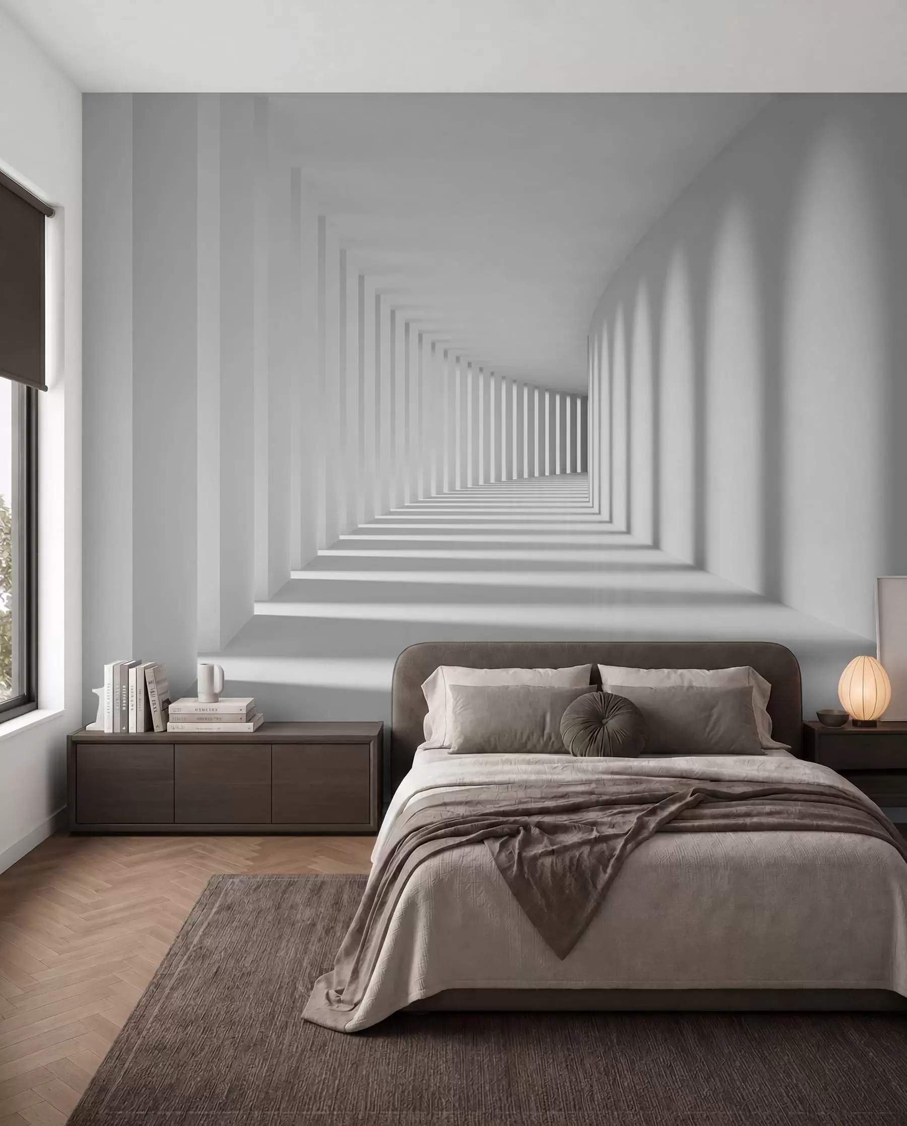 wall murals Сива, уметност и паралелно u55301