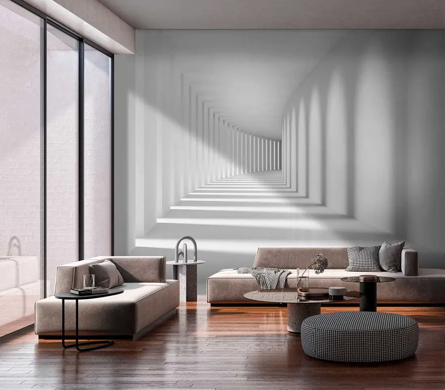 wall murals Сива, уметност и паралелно u55301