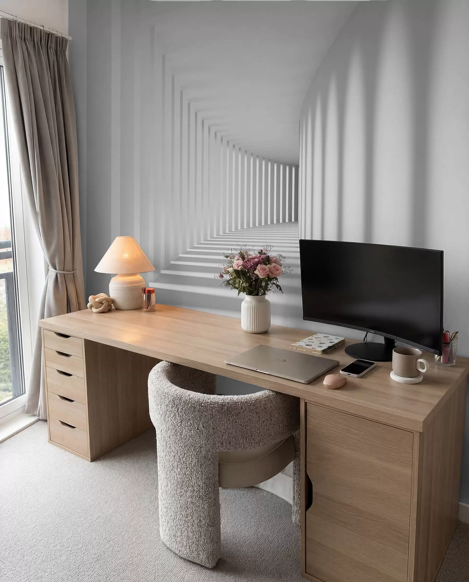 wall murals Сива, уметност и паралелно u55301