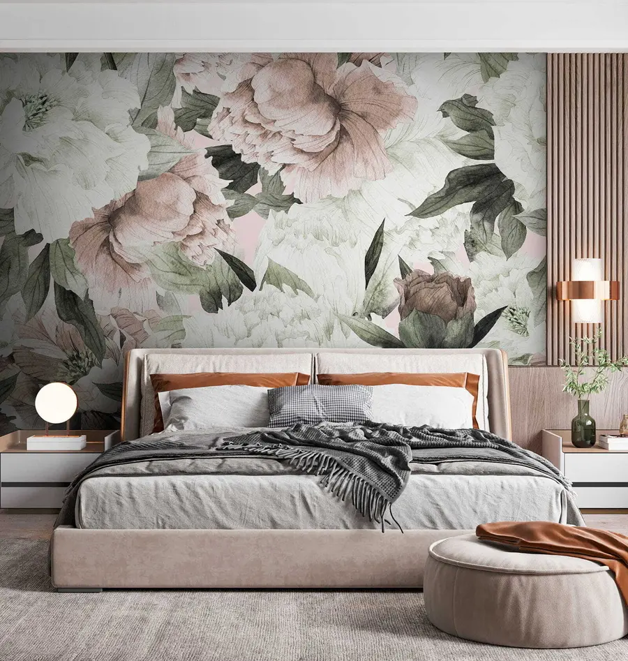 wall murals Нацртани божури u55910