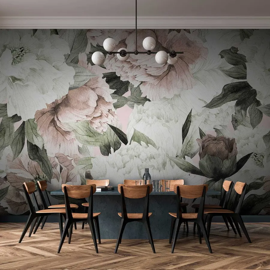 wall murals Нацртани божури u55910