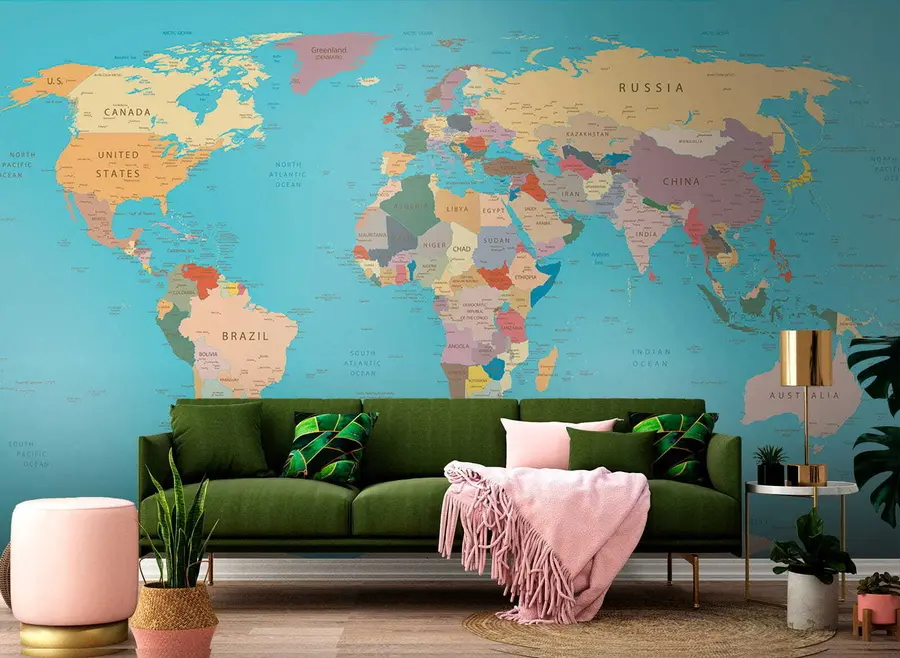 wall murals Мапа свјета u57440