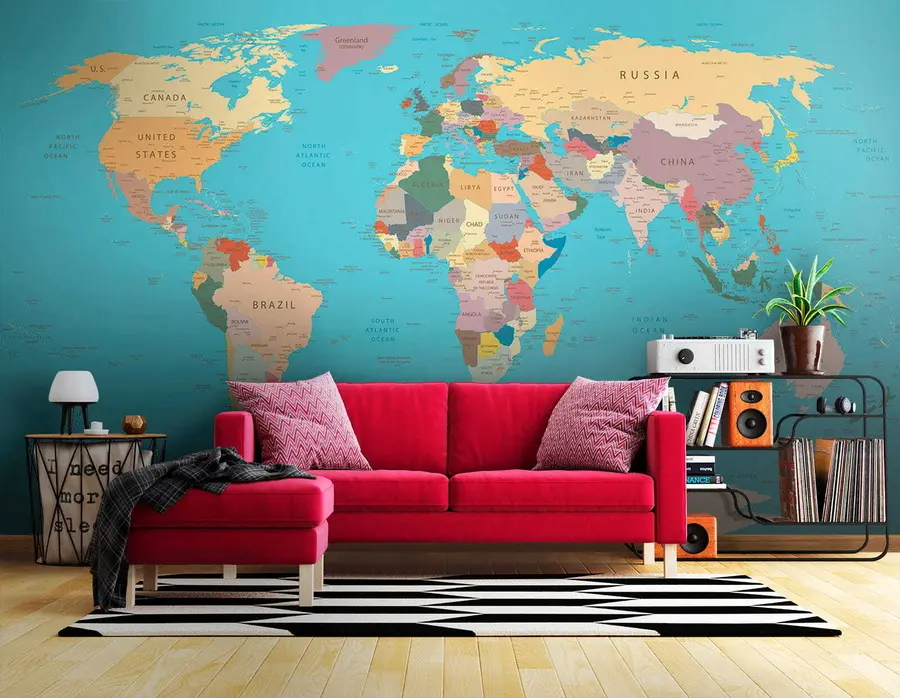 wall murals Мапа свјета u57440