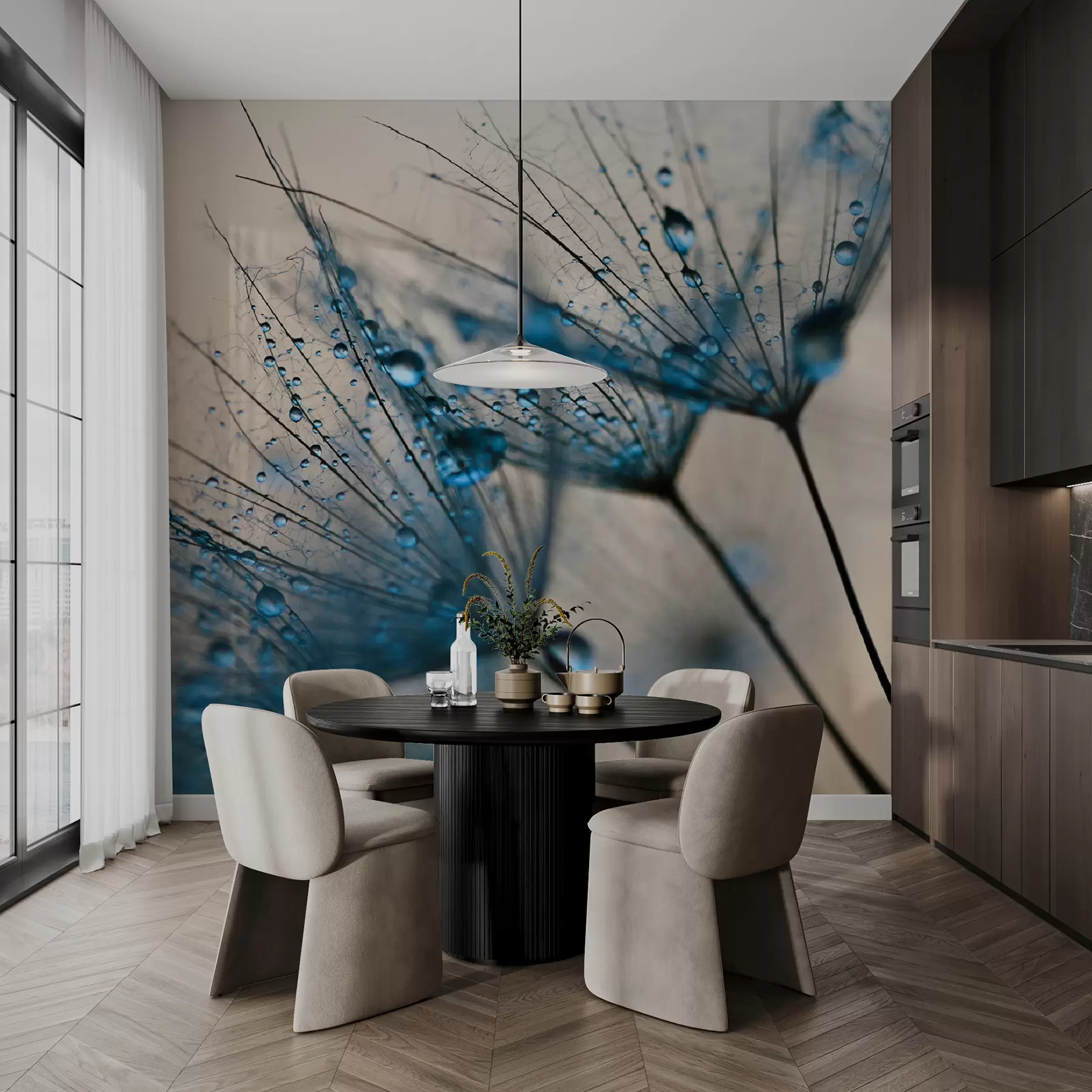 wall murals Маслачак са капи воде u57557