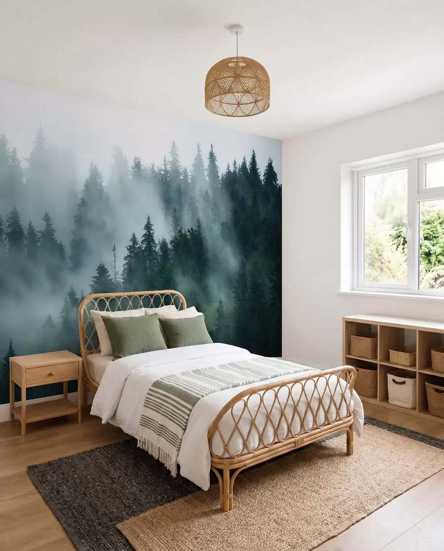 wall murals Šuma u smaragdnoj boji u57914