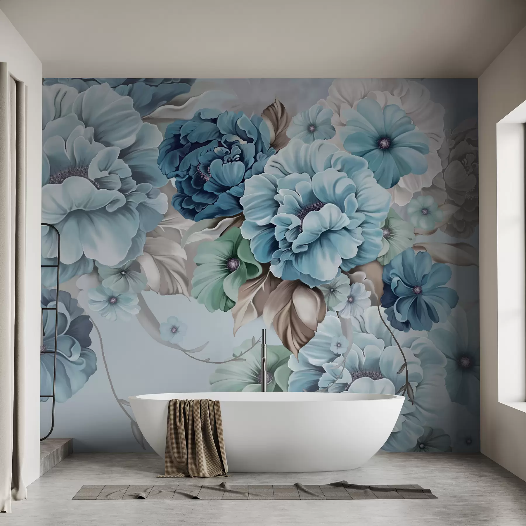 wall murals Деликатна плава цвећа u59900