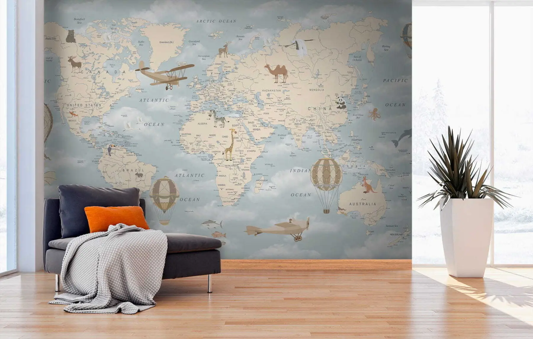 wall murals Свет, карта и атлас u60135