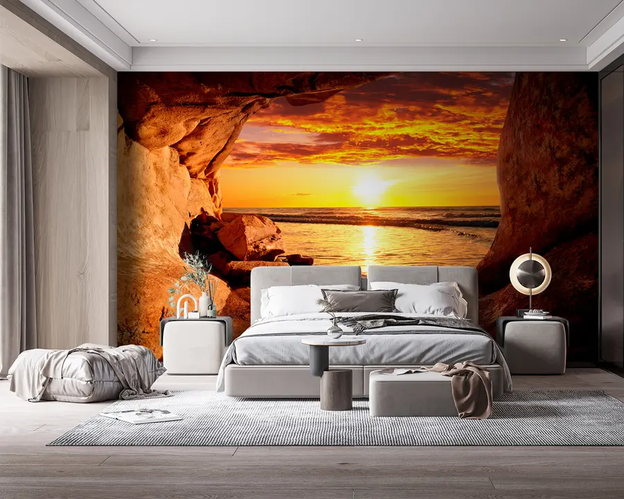 wall murals Залазак сунца у стијенама u60242