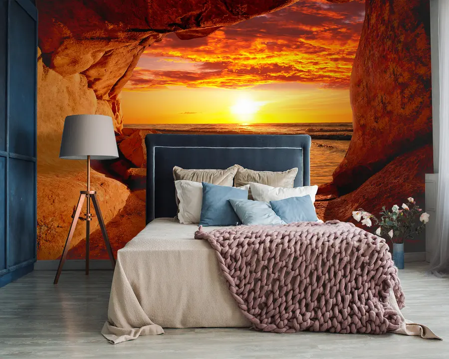 wall murals Залазак сунца у стијенама u60242