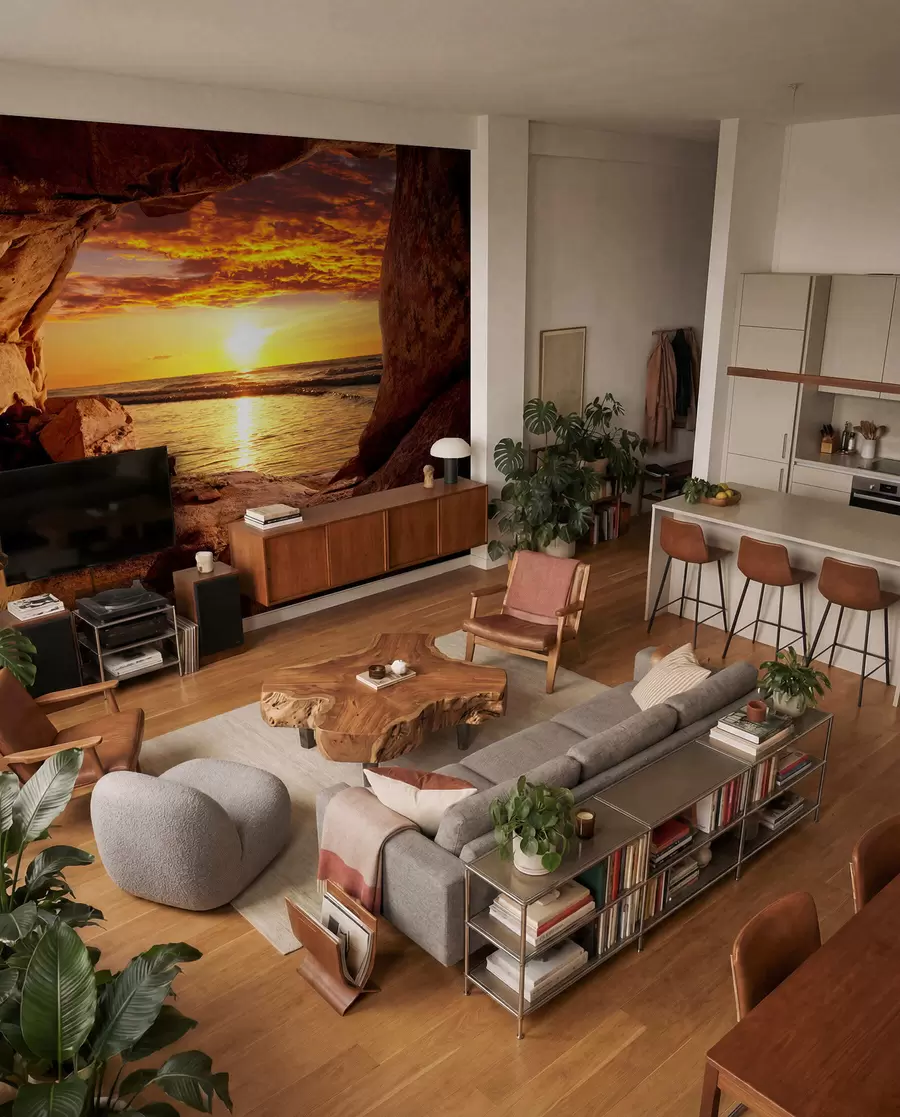 wall murals Залазак сунца у стијенама u60242