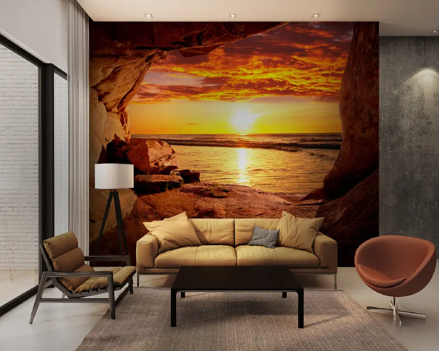 wall murals Залазак сунца у стијенама u60242