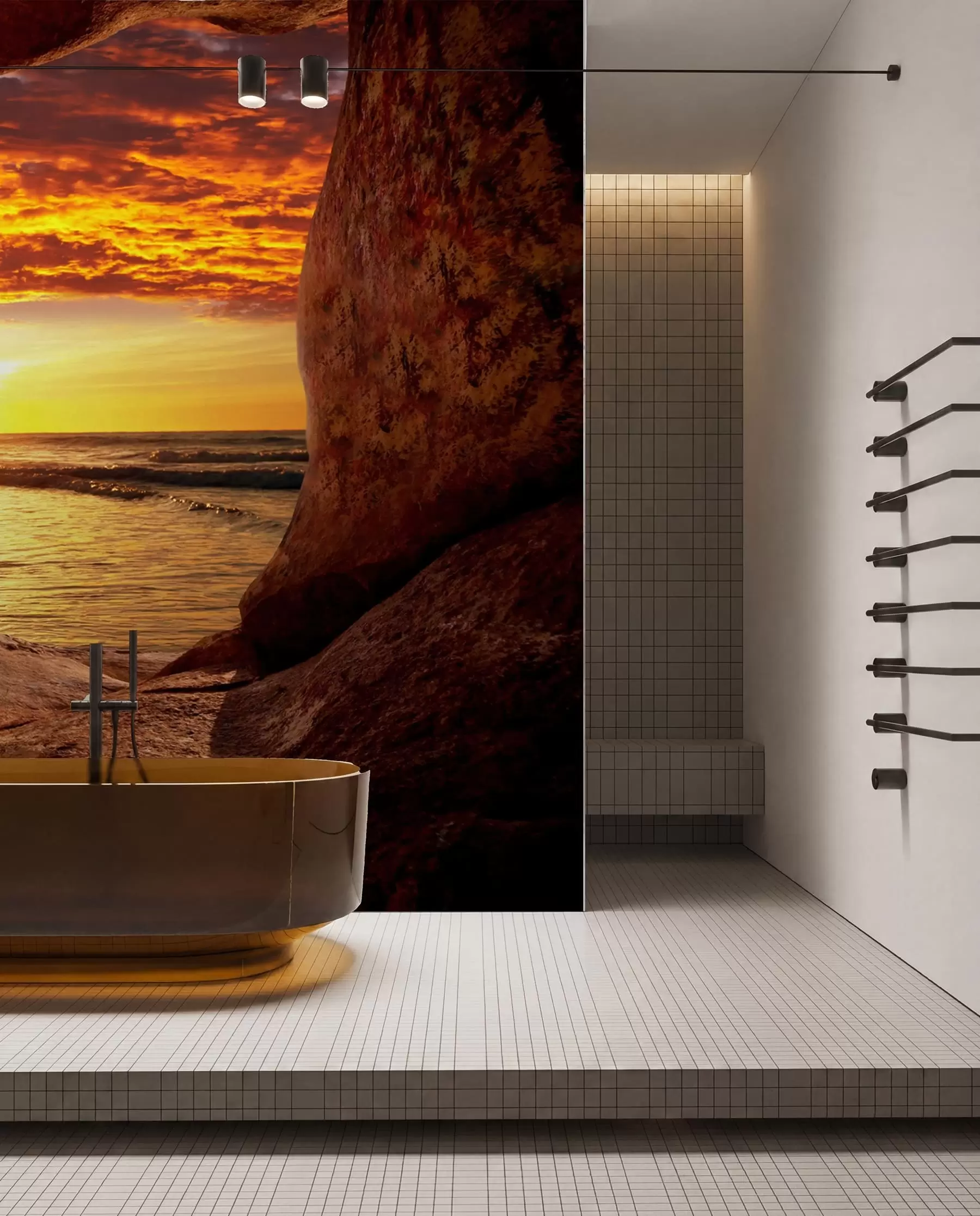 wall murals Залазак сунца у стијенама u60242