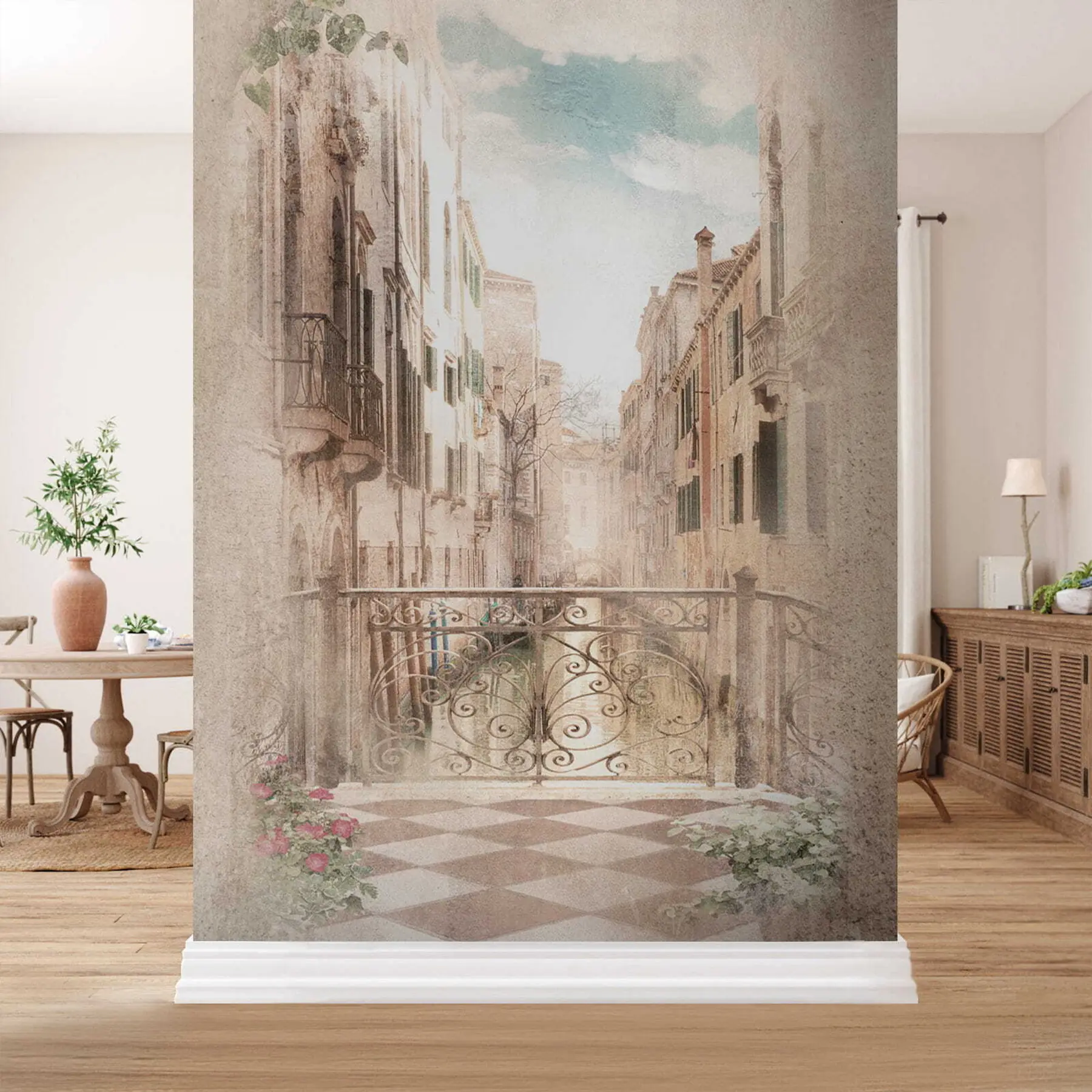 wall murals Облак, зграда и биљка u60320
