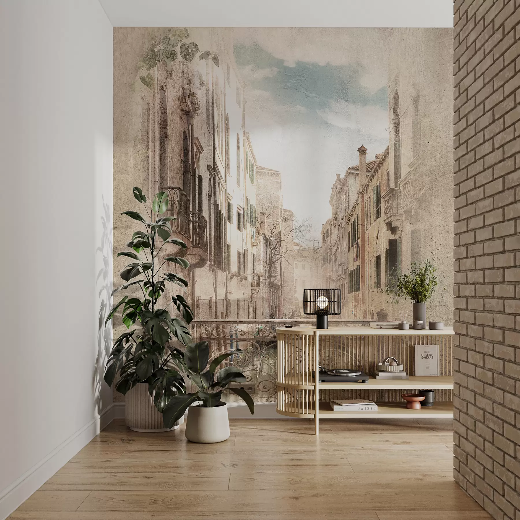 wall murals Облак, зграда и биљка u60320