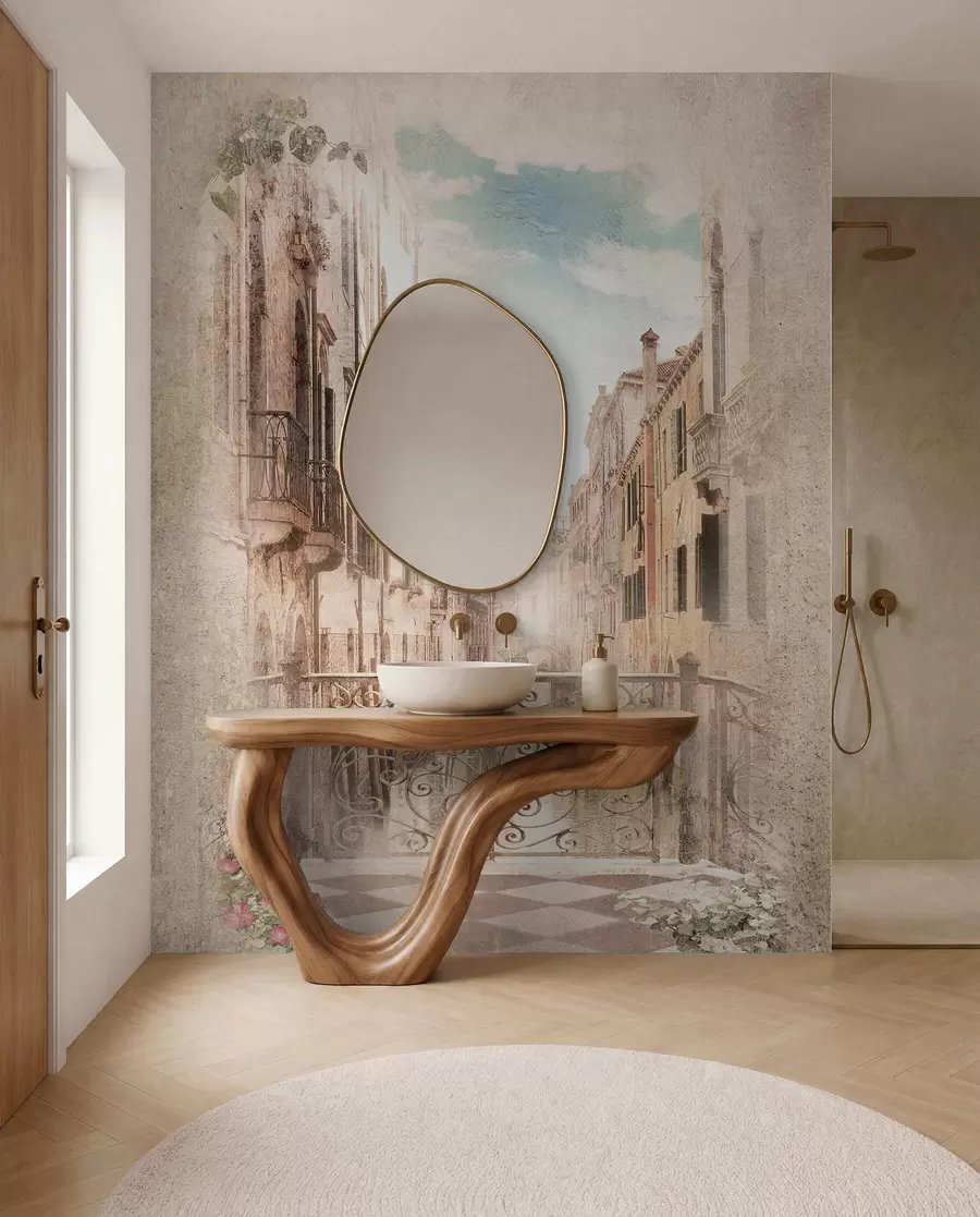 wall murals Облак, зграда и биљка u60320