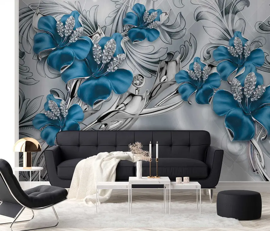 wall murals Азурно цвеће u60405
