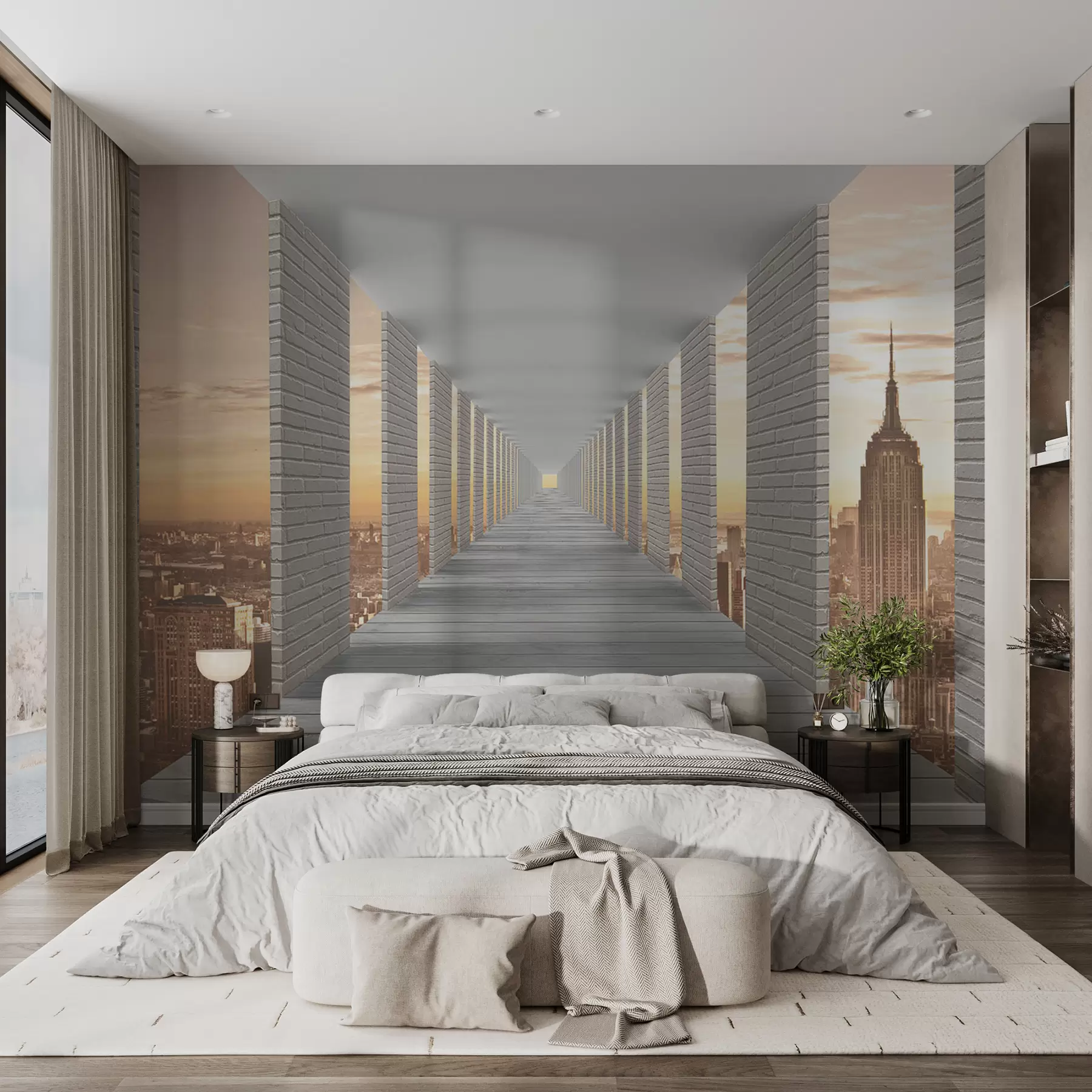 wall murals Тунел са погледом на Њујорк u59788