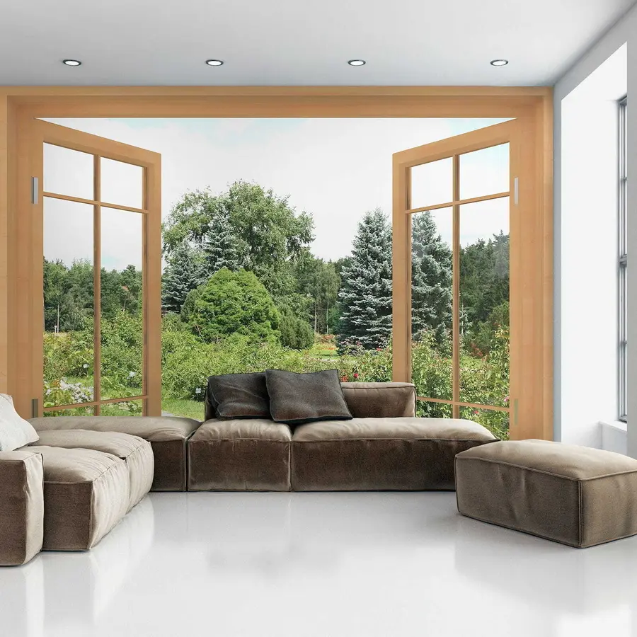 wall murals Поглед са прозора у шуму u60673