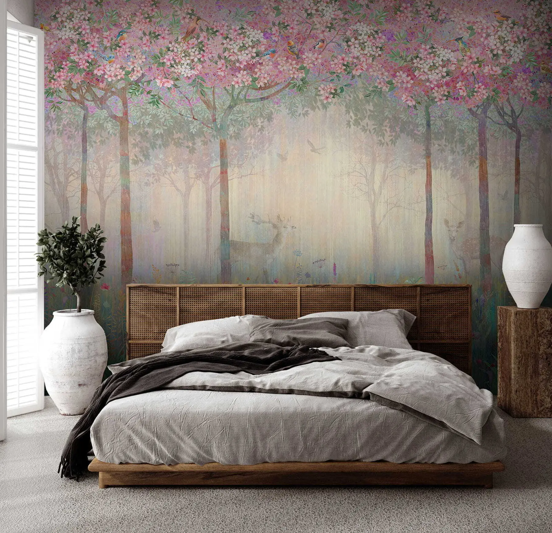 wall murals Јелен у чаробној шуми u62100