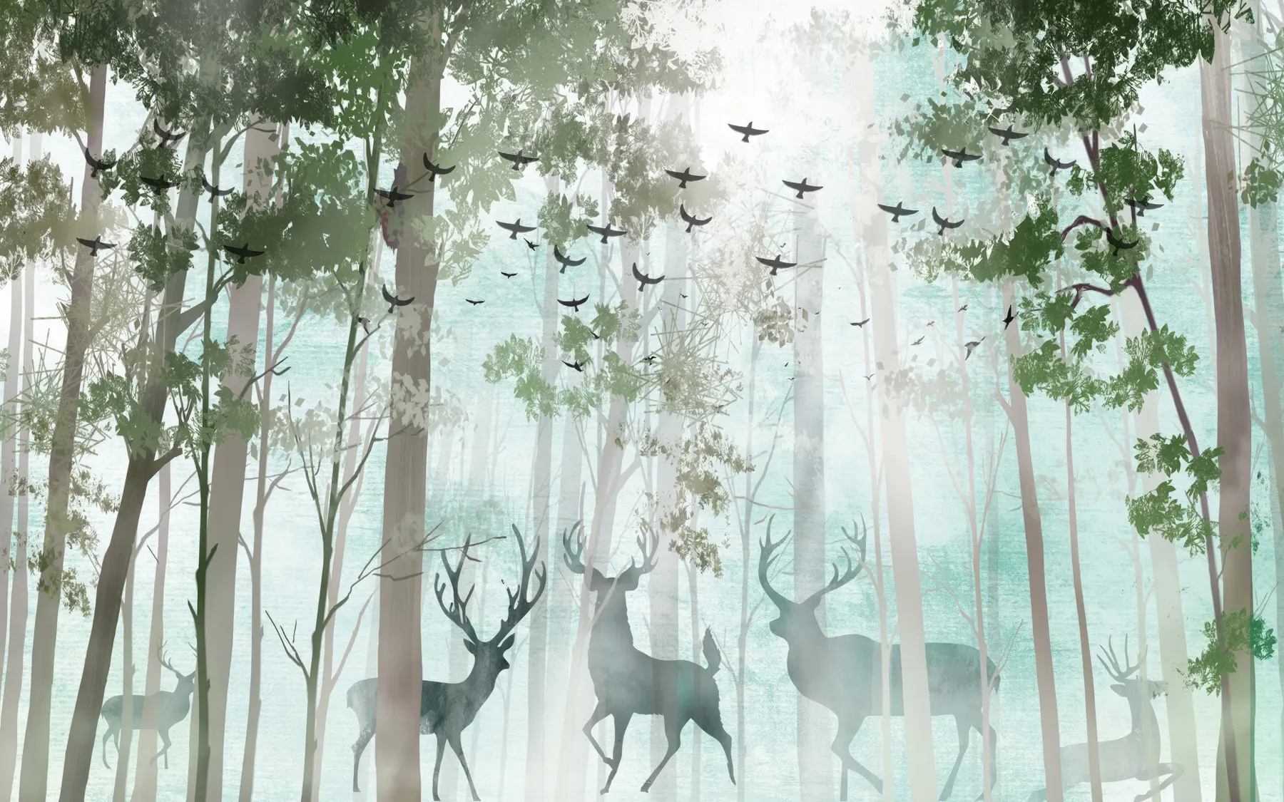 wall murals Јелен у шуми u66152