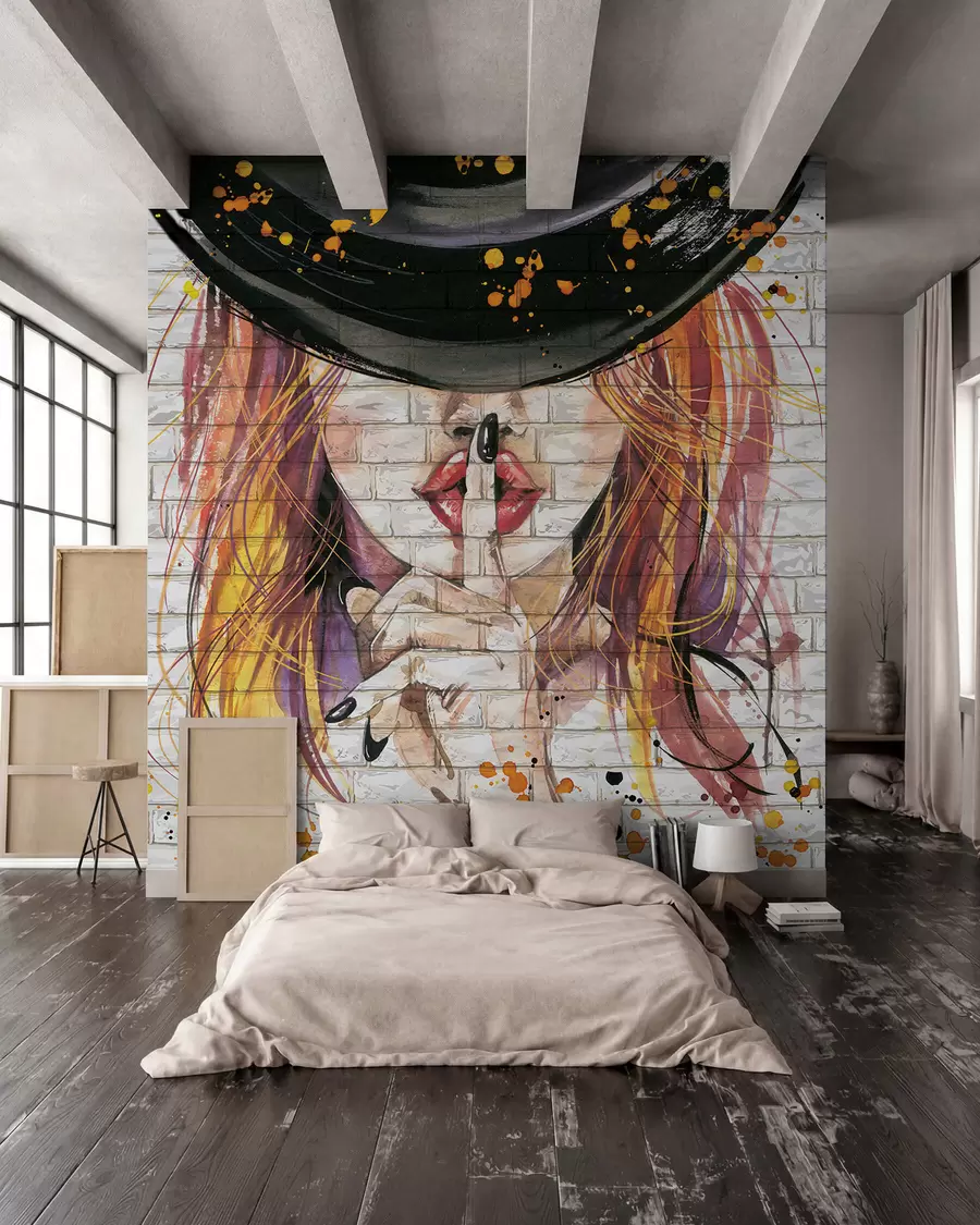 wall murals Девојка са акварелом u67648