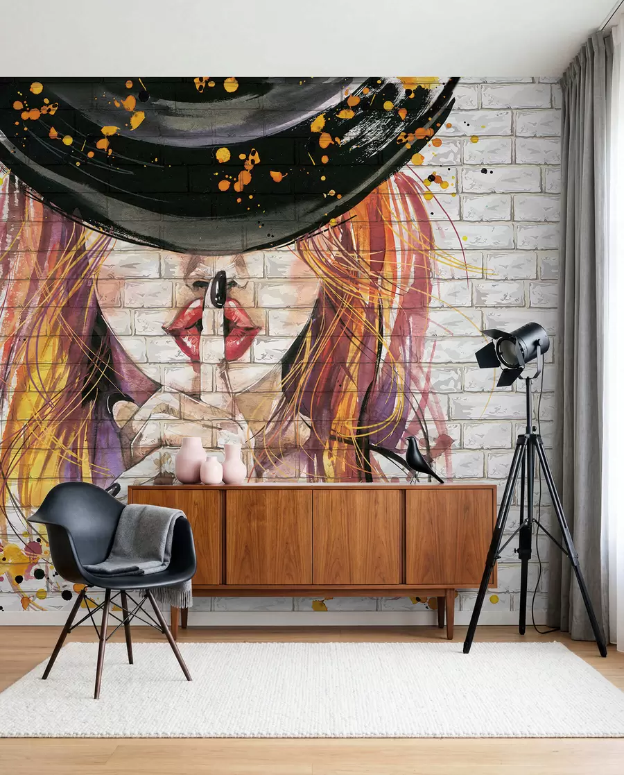 wall murals Девојка са акварелом u67648