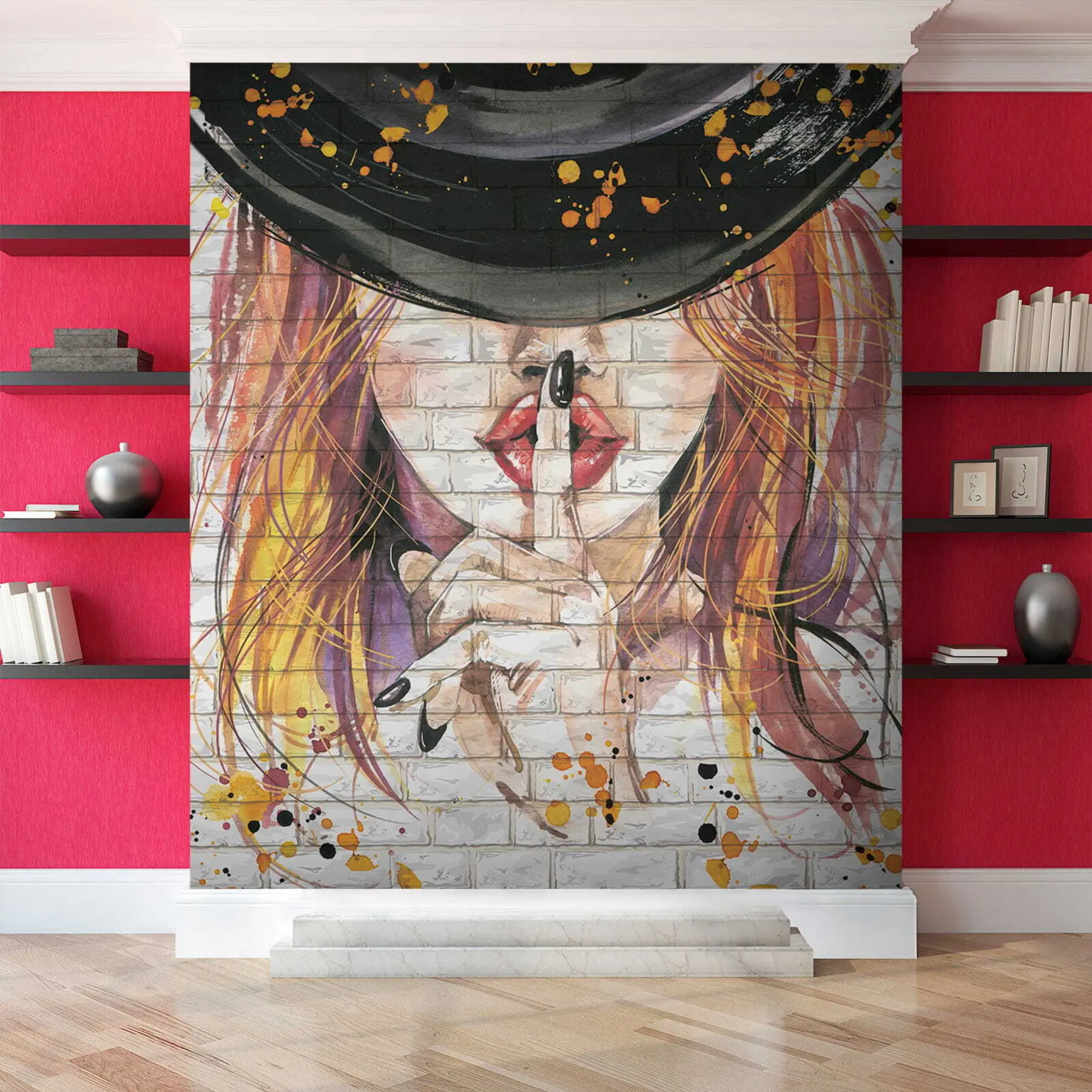 wall murals Девојка са акварелом u67648