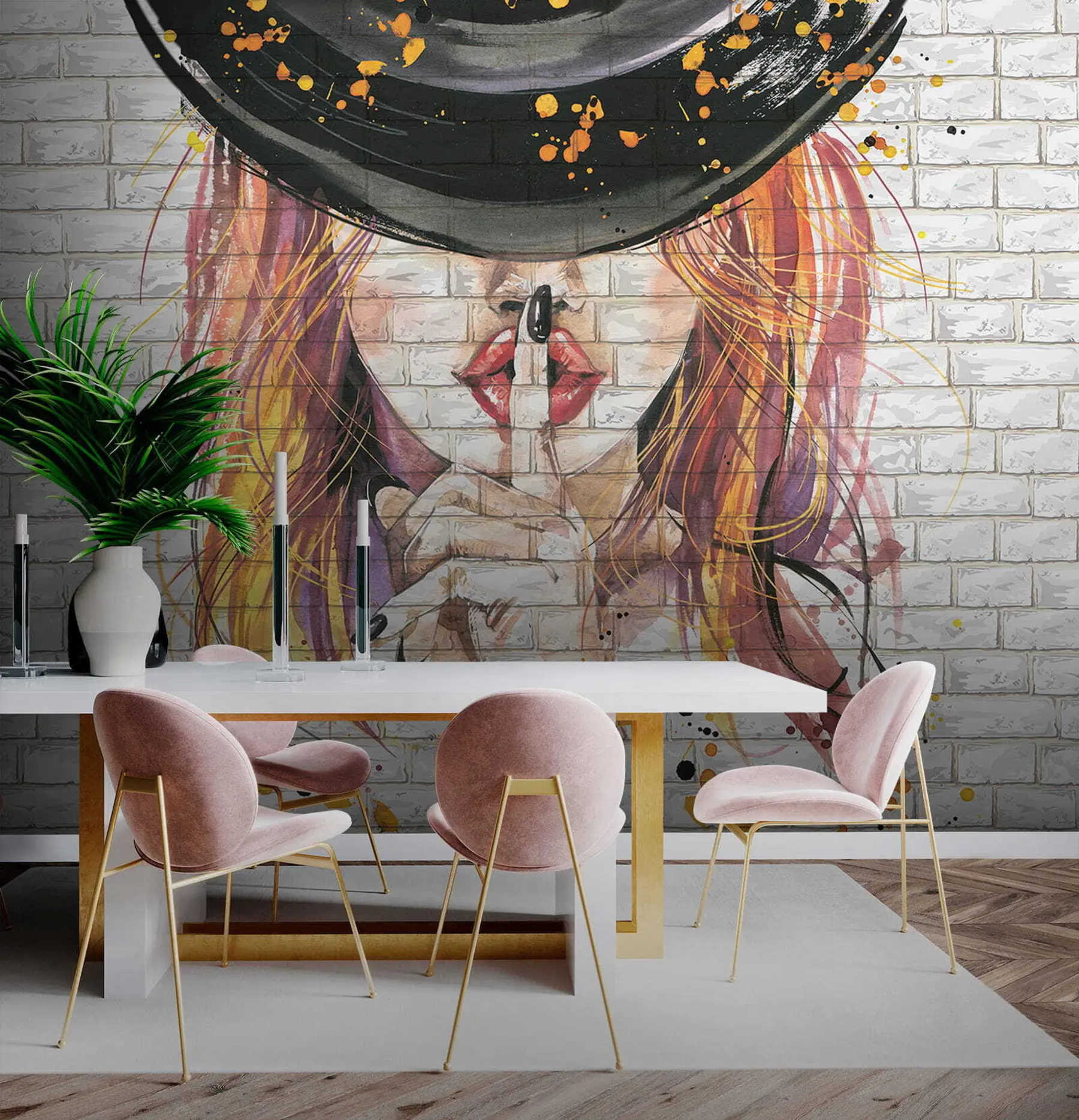 wall murals Девојка са акварелом u67648